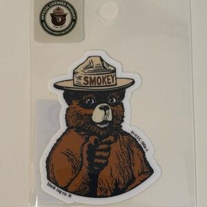 Smokey Bear x Blank Tag Co Pointing Smokey 3” Vinyl Sticker Decal Waterproof NEW
